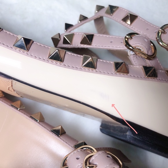 ❤️SOLD❤️Valentino rockstud belle cage flats 38.5 - Picture 9 of 9